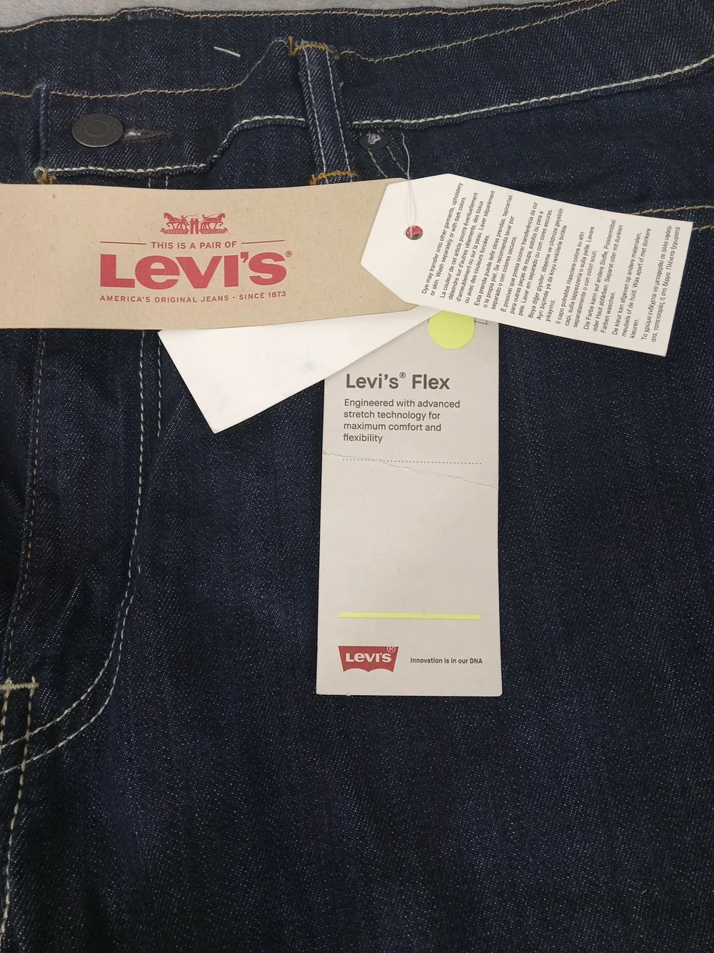 Levi's 504 Men's Straight Leg Dark Indigo Jeans Size 36x32 NWT